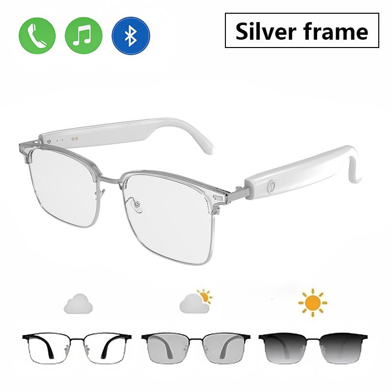 Bluetooth Smart Glasses,Photochromic Sunglasses for Men & Women,Wearable Open Ear Sound Mic & Speaker,Fashion Accessories,Uv and Blue Light Protection
