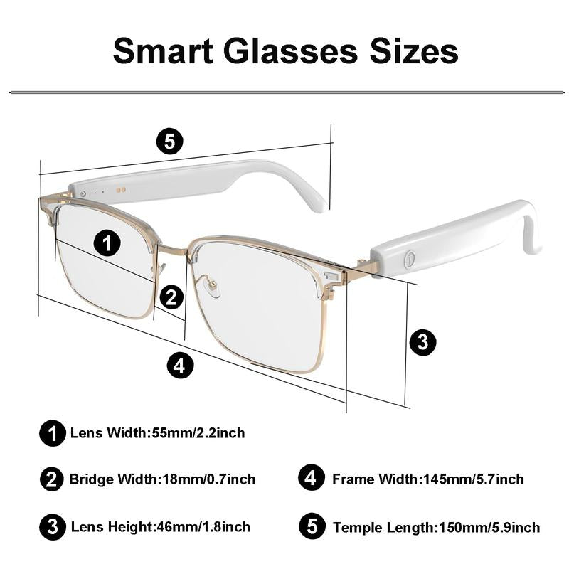 Bluetooth Smart Glasses,Photochromic Sunglasses for Men & Women,Wearable Open Ear Sound Mic & Speaker,Fashion Accessories,Uv and Blue Light Protection