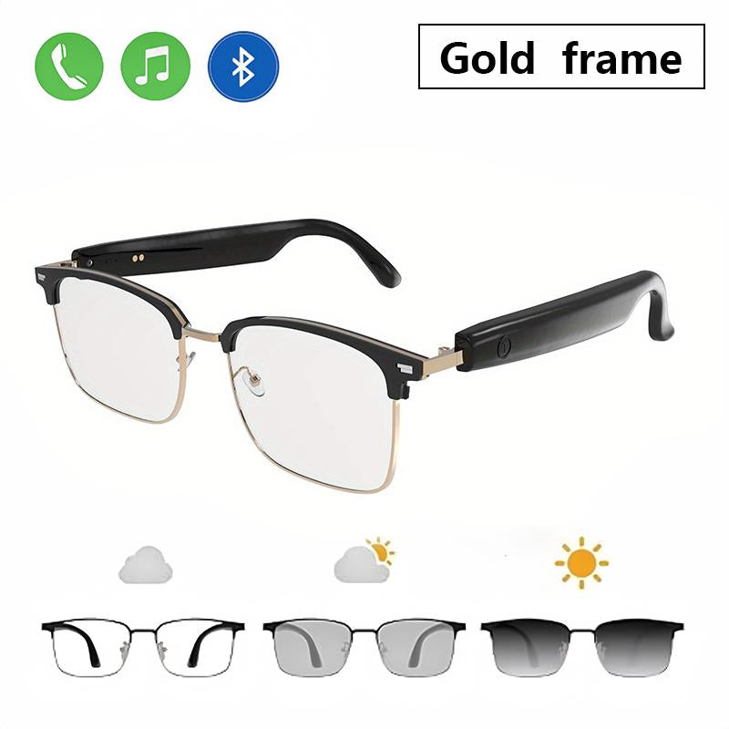 Bluetooth Smart Glasses,Photochromic Sunglasses for Men & Women,Wearable Open Ear Sound Mic & Speaker,Fashion Accessories,Uv and Blue Light Protection