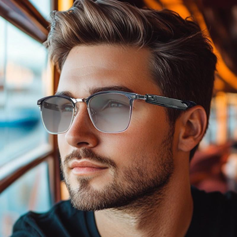 Bluetooth Smart Glasses,Photochromic Sunglasses for Men & Women,Wearable Open Ear Sound Mic & Speaker,Fashion Accessories,Uv and Blue Light Protection