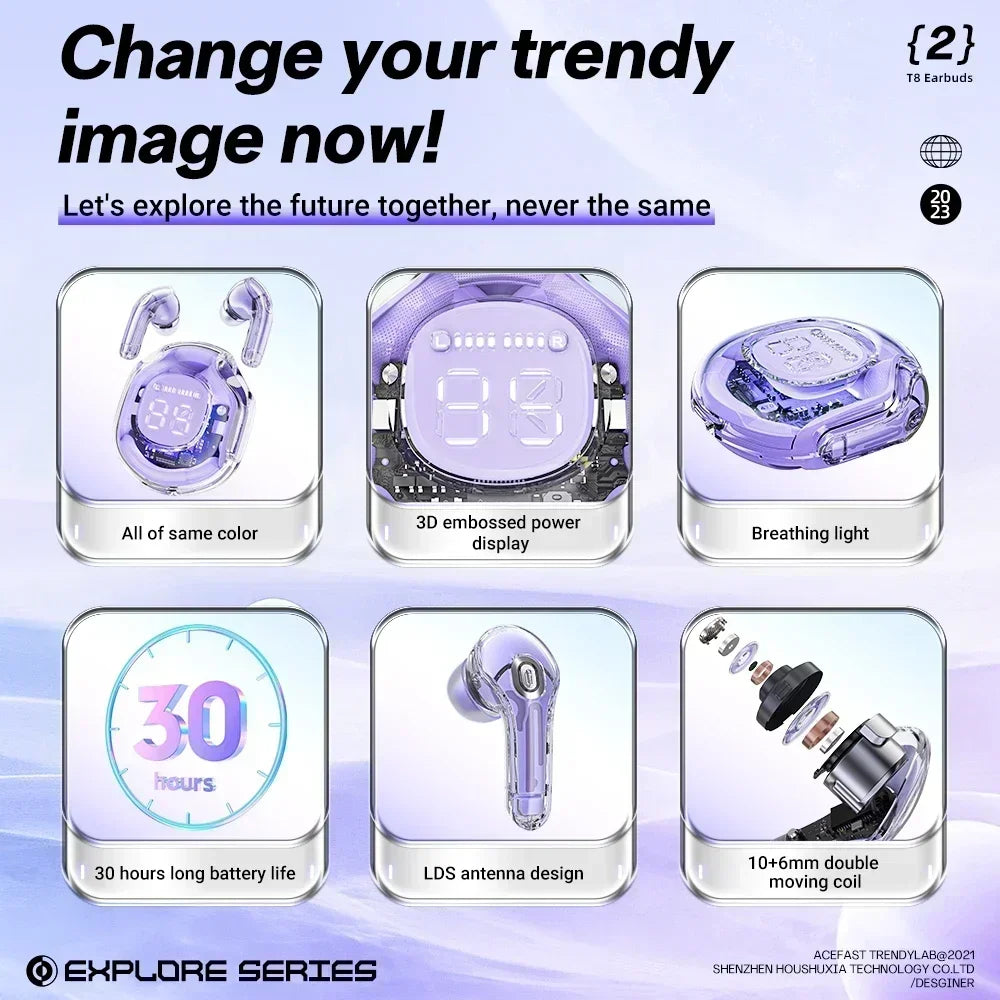 T8 TWS Bluetooth Earbuds! 🎶✨ Perfect for Xiaomi, Huawei, & iPhone! 🔥💖 #WirelessAudio #HiFi #TechTrends