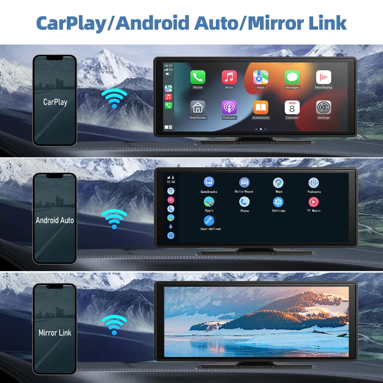 Universal Wireless Carplay Screen - Experience Ultimate Connectivity on the Go! 🚗✨