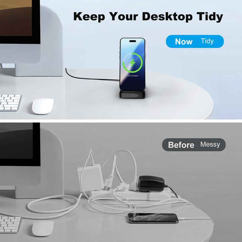 Wireless Charger 3-In-1 Charging Stand Multiple Device for Fast Simultaneous Electronic Mobile Wireless Charging Station of Iphone, Airpods, and Iwatch Series, Suitable for Home and Office Usewireless Charging Station Smartphone Cellphone