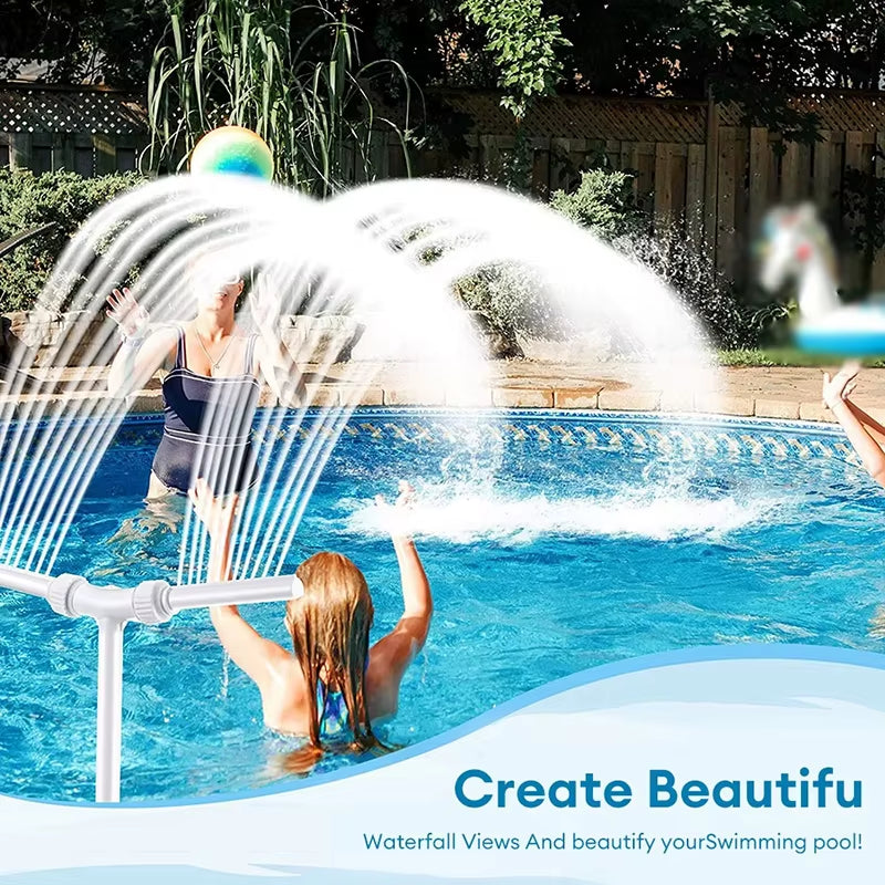 Transform Your Pool with Our Stylish Adjustable Waterfall Fountain! 💦🏊‍♂️ #PoolDecor #SummerVibes
