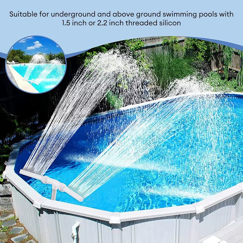 Transform Your Pool with Our Stylish Adjustable Waterfall Fountain! 💦🏊‍♂️ #PoolDecor #SummerVibes