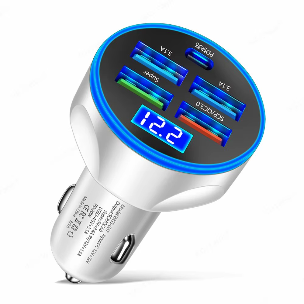Rev up your ride with the 4USB PD 250W Car Charger! ⚡ Fast charge your iPhone, Samsung, Huawei, and Xiaomi on the go! 🚗💨 #TechOnTheRoad #FastCharging