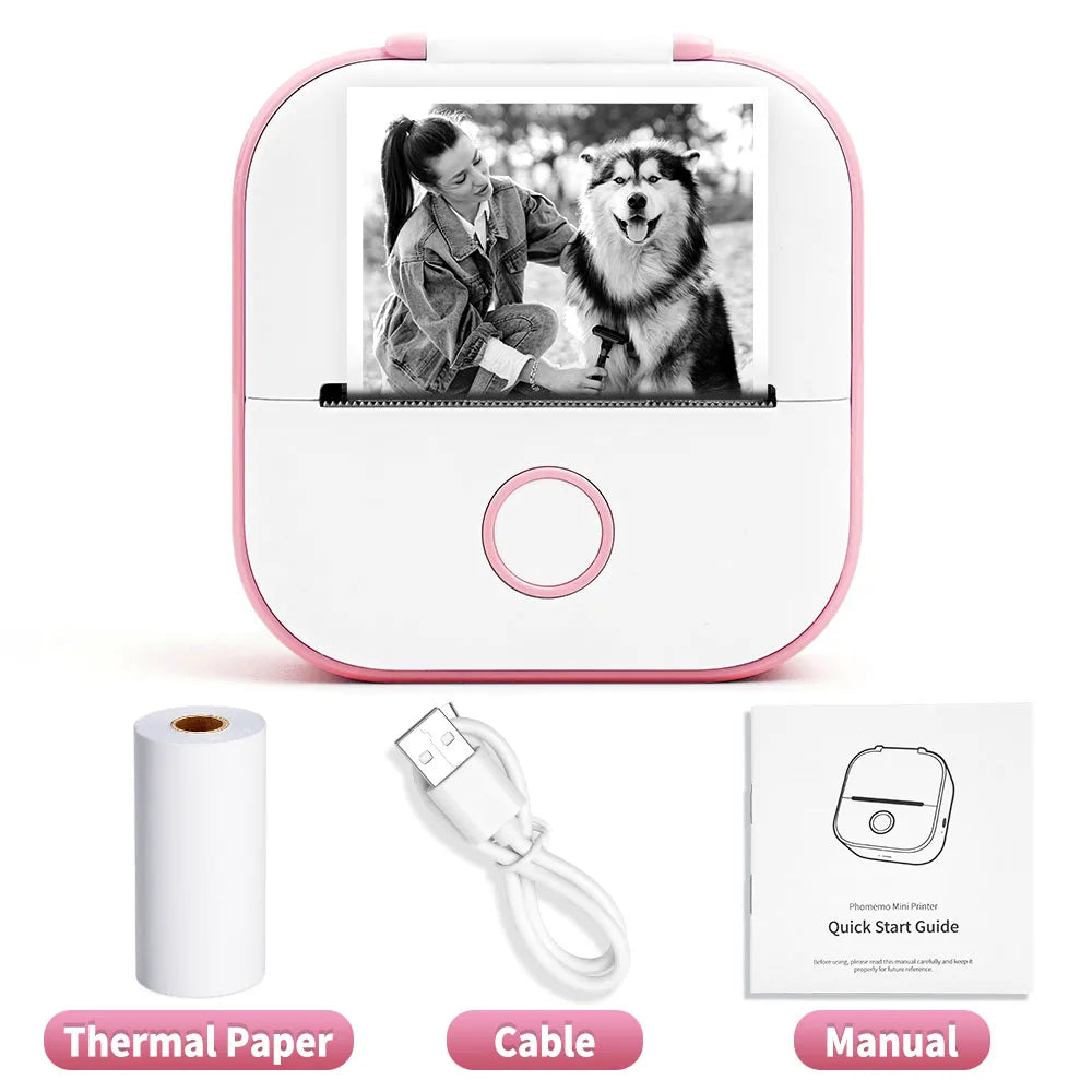Print Anywhere with the  Mini Thermal Pocket Printer! Perfect for DIY Labels & Stickers 🌟📦✨