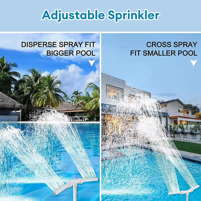 Transform Your Pool with Our Stylish Adjustable Waterfall Fountain! 💦🏊‍♂️ #PoolDecor #SummerVibes
