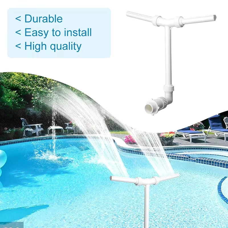 Transform Your Pool with Our Stylish Adjustable Waterfall Fountain! 💦🏊‍♂️ #PoolDecor #SummerVibes
