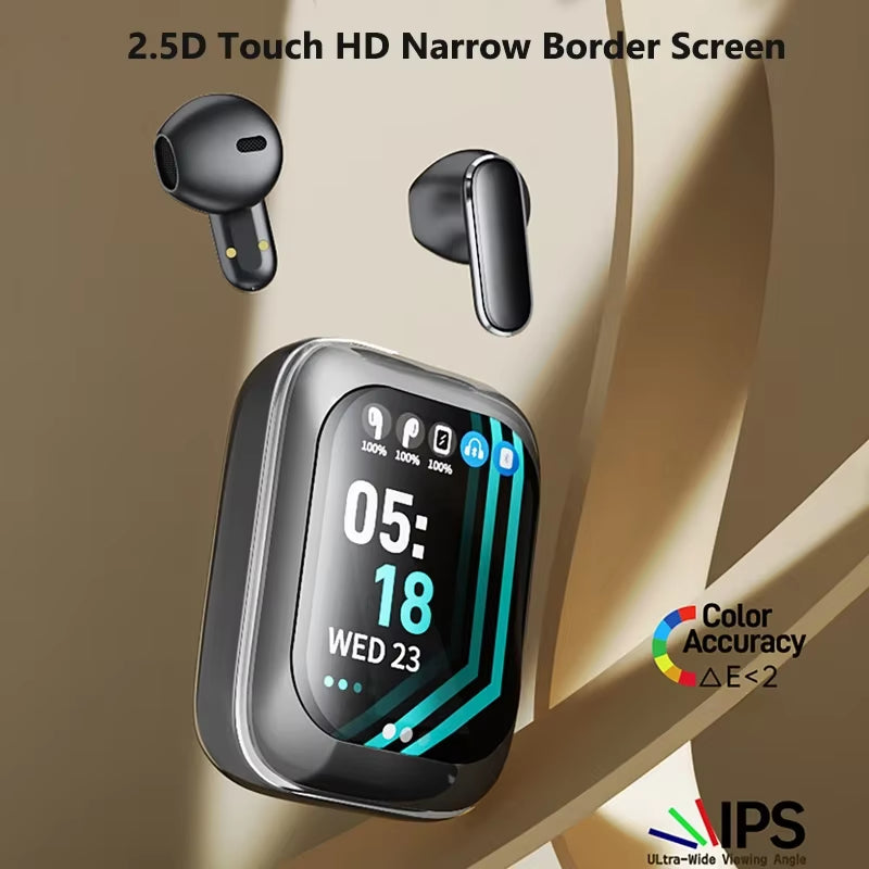 Upgrade your audio experience with these wireless Bluetooth earbuds featuring a vibrant touch screen, noise reduction, and gaming info reminders! 🎧✨🎮