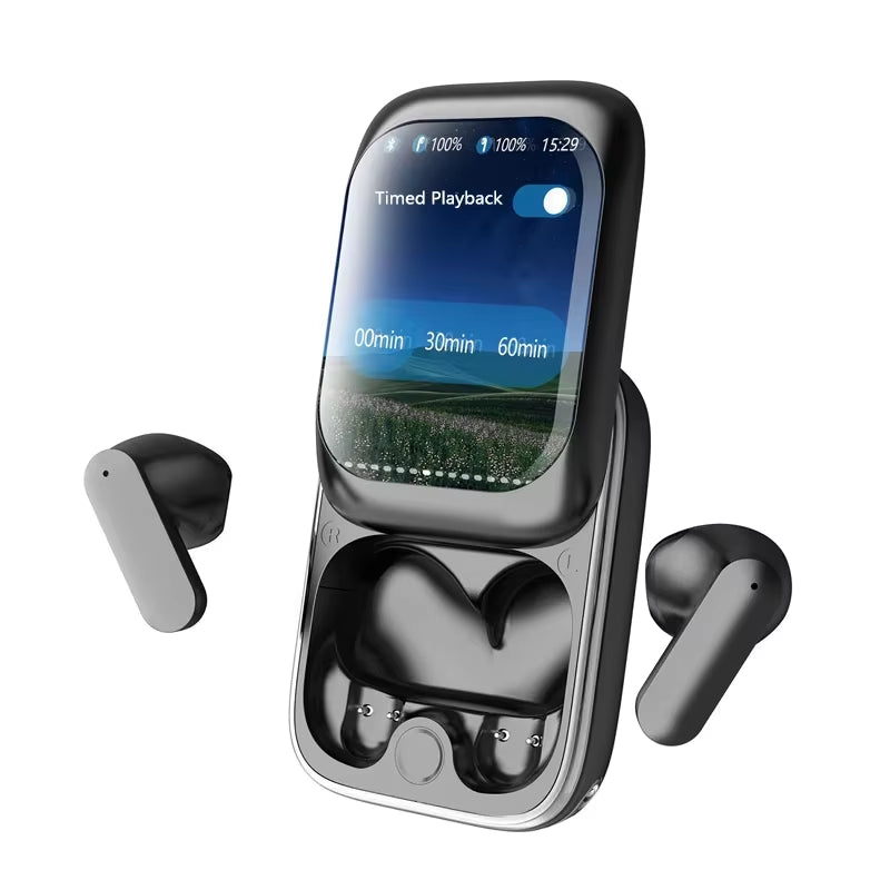 Upgrade your audio experience with these wireless Bluetooth earbuds featuring a vibrant touch screen, noise reduction, and gaming info reminders! 🎧✨🎮
